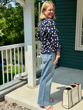 Fidelity Cruz Relaxed Boyfriend Jean in Cascade Blue