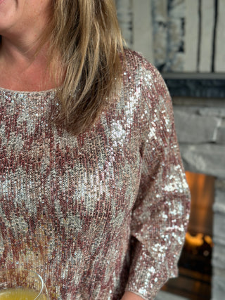 Gentle Fawn Jett Copper Sequin Blouse