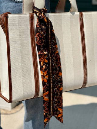 Palm Palm Twilly Slim Silk Scarf in Diana