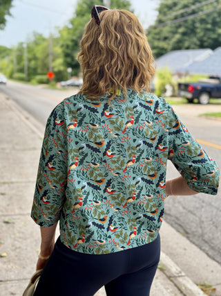 Poplin & Co Birdwatching Pullover Blouse