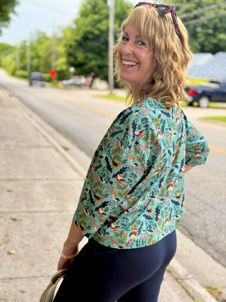 Poplin & Co Birdwatching Pullover Blouse