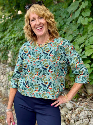 Poplin & Co Birdwatching Pullover Blouse