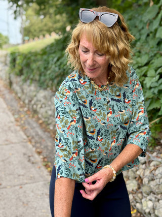 Poplin & Co Birdwatching Pullover Blouse