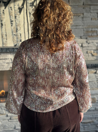 Gentle Fawn Jett Copper Sequin Blouse