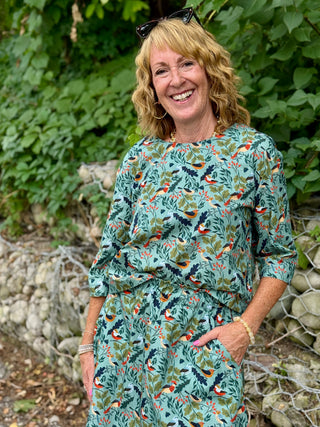Poplin & Co Birdwatching Pullover Blouse