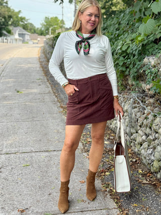 Fig Noor Cord Mini Skirt