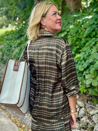 Astrid Meadow Plaid Boyfriend Shirt