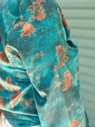 Beddome Long Sleeve Spilt V-Neck Blouse