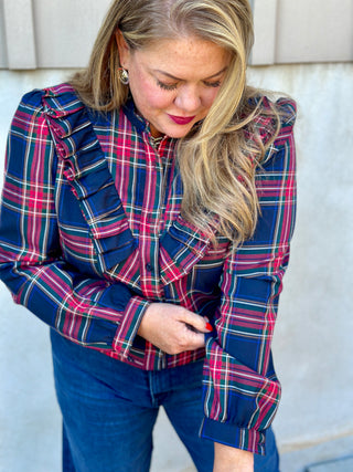 Lele de Baltzac Tartan Frill Shirt