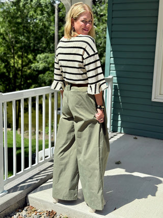 Astrid Lena Army Green Trouser