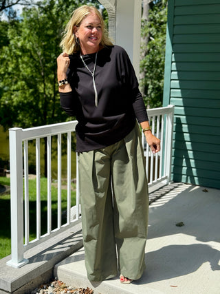 Beddome Ribbed Asymmetrical Boatneck