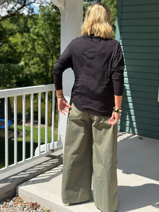 Astrid Lena Army Green Trouser
