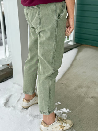 Weslynn Collins Olive Jogger Jeans