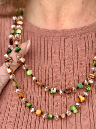 Hoopla Style Long Ariel Beaded Necklace