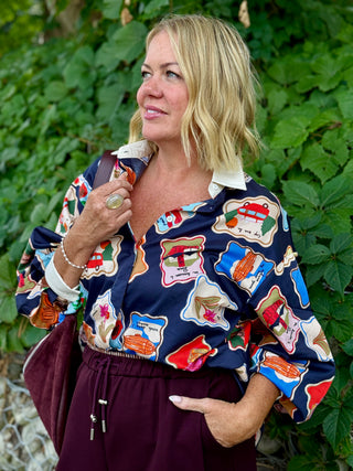FRNCH Avon Stamps Shirt
