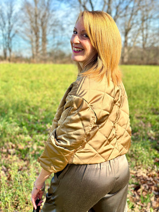 Melissa Nepton Mori Bomber in Brass