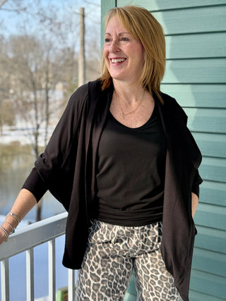 Terrera Effortless Bamboo Bra Tank in Black