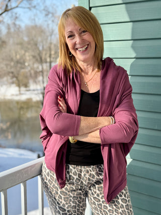 Terrera Jaime Bamboo Hoodie in Sangria