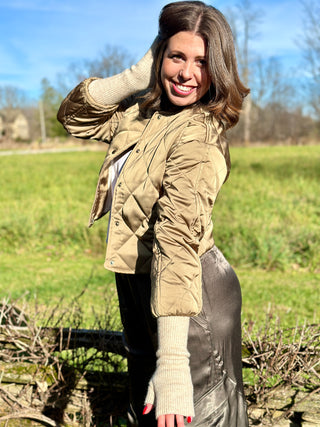 Melissa Nepton Mori Bomber in Brass