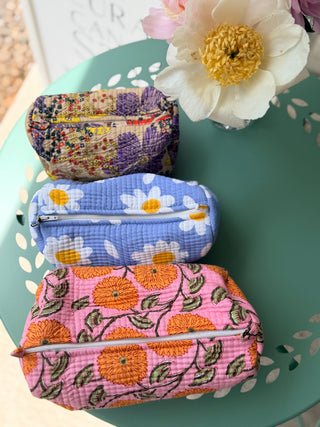 Moon River Apothecary Quilted Cosmetic Bag (3 sizes)