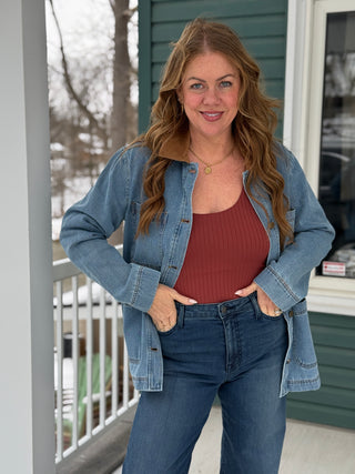 FIG Isola One Piece Swimsuit in Dark Chili