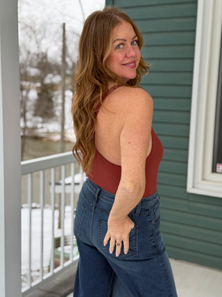 FIG Isola One Piece Swimsuit in Dark Chili