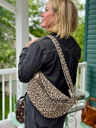 Mathilde Perez Suede Leopard Crossbody
