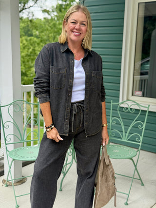 Gentle Fawn Hayden Black Washed Denim Pant