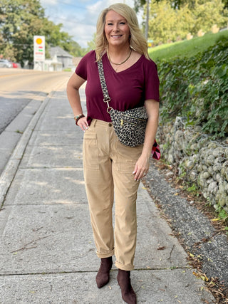 Fig Skye "Cord" Pant in Tan