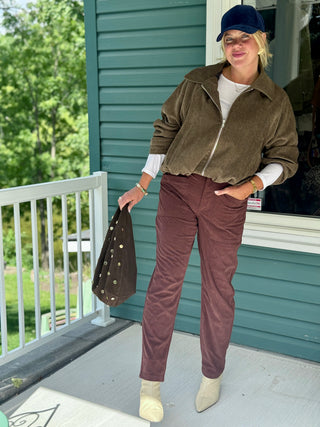 Fig Skye "Cord" Pant in Chocolate