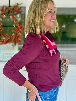 Gentle Fawn Claudia Long Sleeve Fig Tee