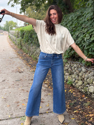 Lele de Baltzac Sistina Top in Cream Leopard