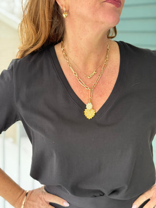 Gentle Fawn Lucy Cotton Tee in Black