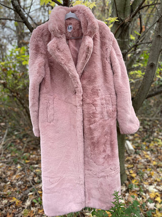 Dusty Pink Teddy Coat