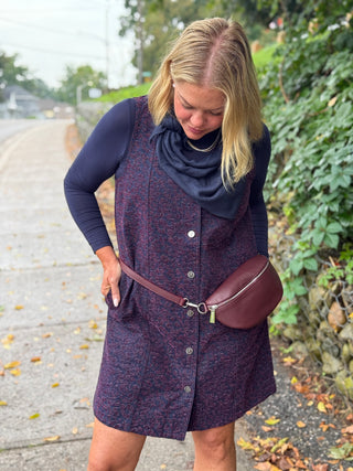 Mathilde Athena Crossbody in Burgundy Leather