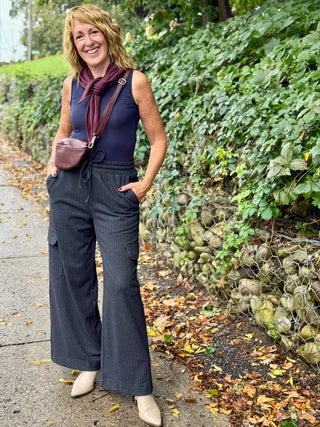 White Stuff Teagan Pinstripe Cargo Trouser