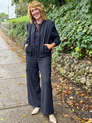 White Stuff Teagan Pinstripe Cargo Trouser