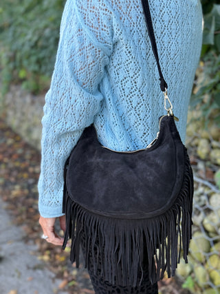 Mathilde Michigan Suede Fringe Shoulder Bag