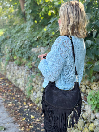 Mathilde Michigan Suede Fringe Shoulder Bag