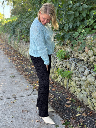 Beddome Flocked Leopard Straight Leg Jean