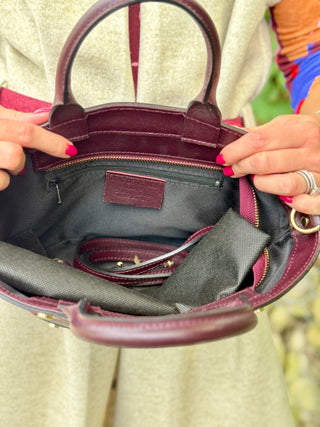Mathilde Marseille Handbag in Wine