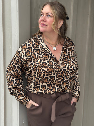 Brunette the Label Bianca Leopard Button Up