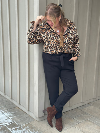 Brunette the Label Bianca Leopard Button Up