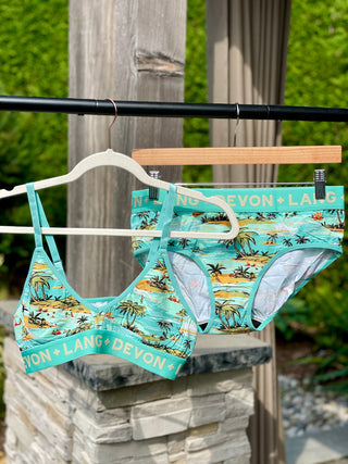 Devon + Lang Bria Bralette in Island Print