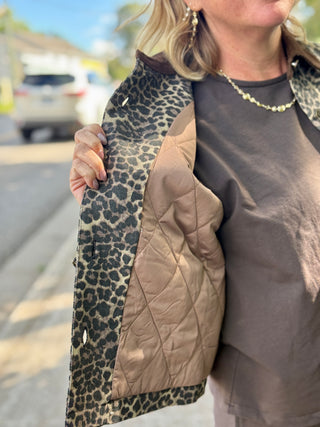 Brunette The Label Leopard Barn Jacket
