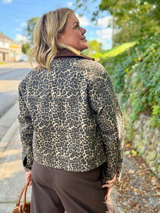 Brunette The Label Leopard Barn Jacket
