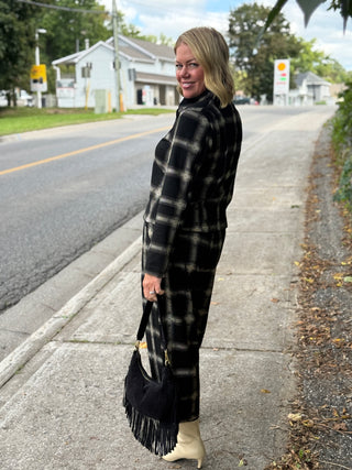 Pure Essence Plaid Barrel Pant