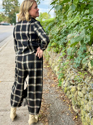Pure Essence Plaid Barrel Pant