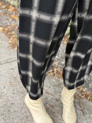 Pure Essence Plaid Barrel Pant