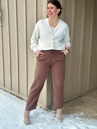 Gentle Fawn Lennox Tencel Pant in Brunette